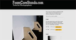Desktop Screenshot of foamcorestands.com
